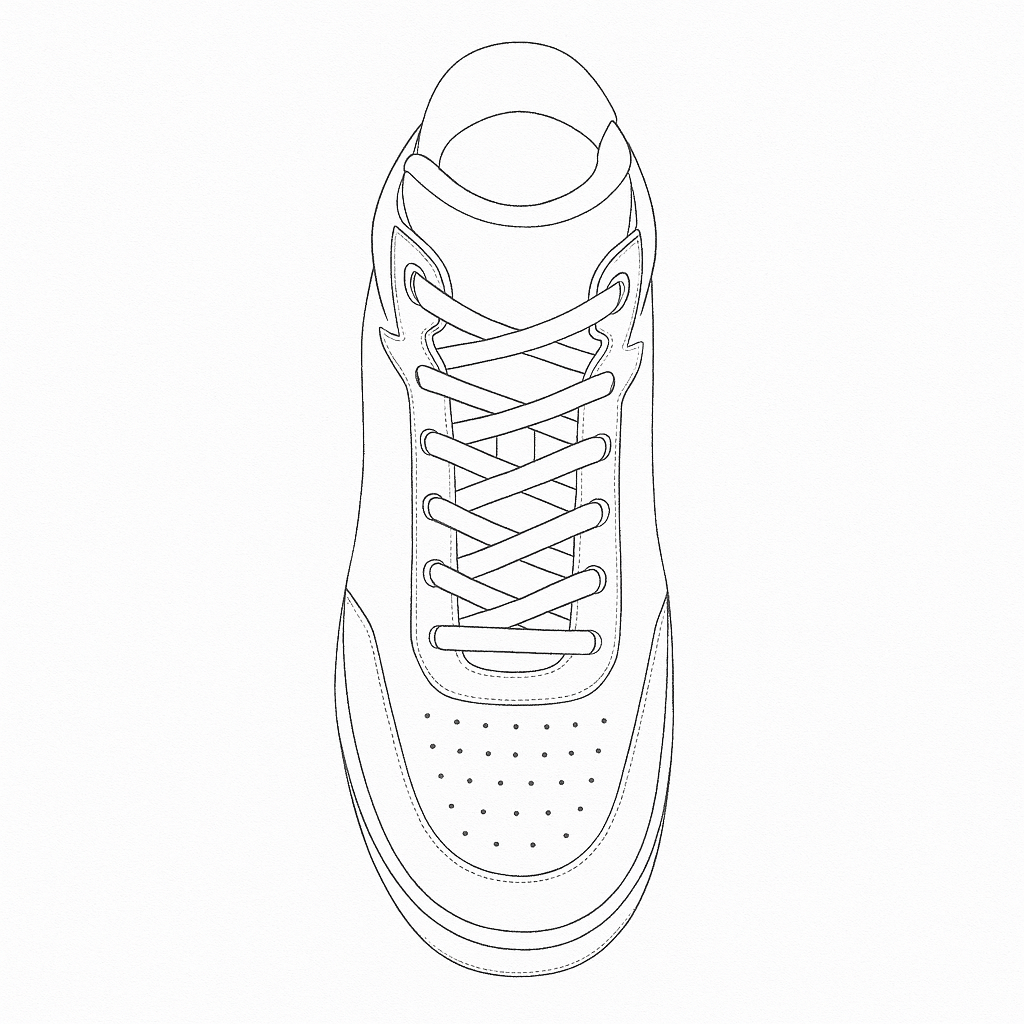 Premium Highneck Sneaker Model Sketch