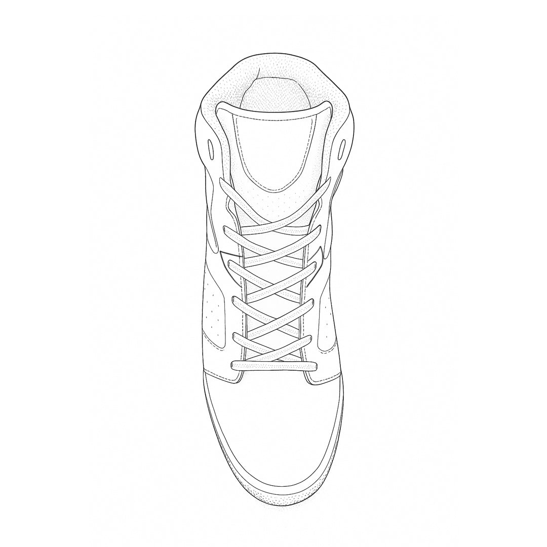 Premium Highneck Sneaker Model Sketch