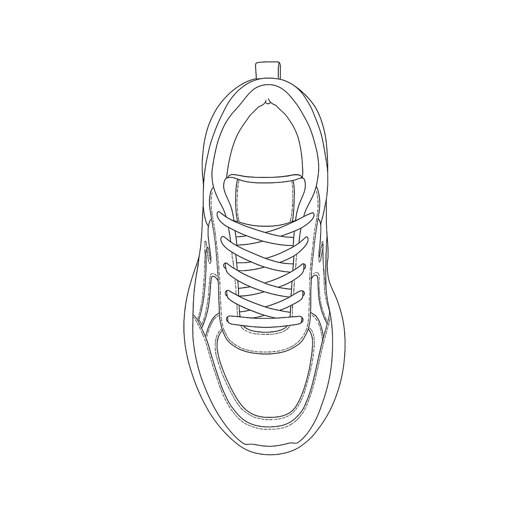 Premium Sport Shoes Model Sketch