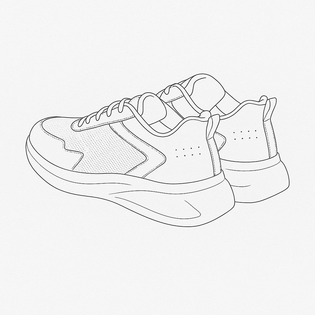 Premium Sports shoes Model Sketch