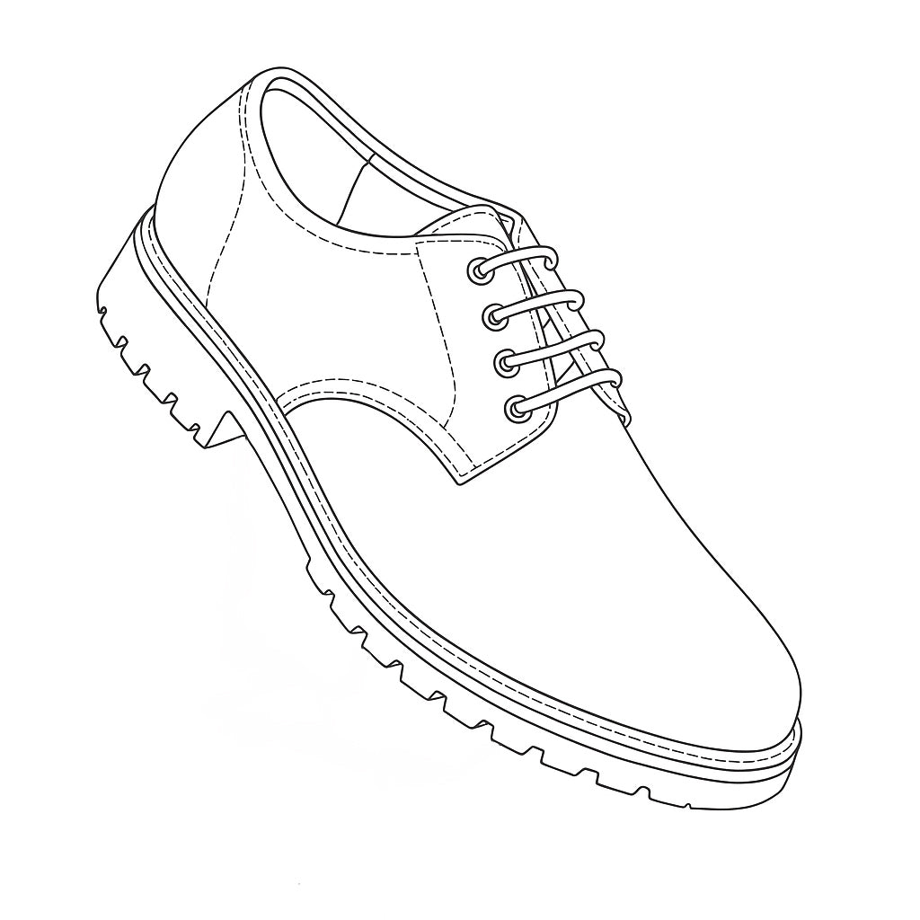 Premium Formal shoes Model Sketch