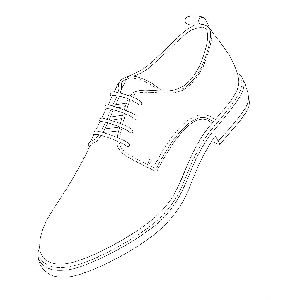 Premium Formal shoes Model Sketch