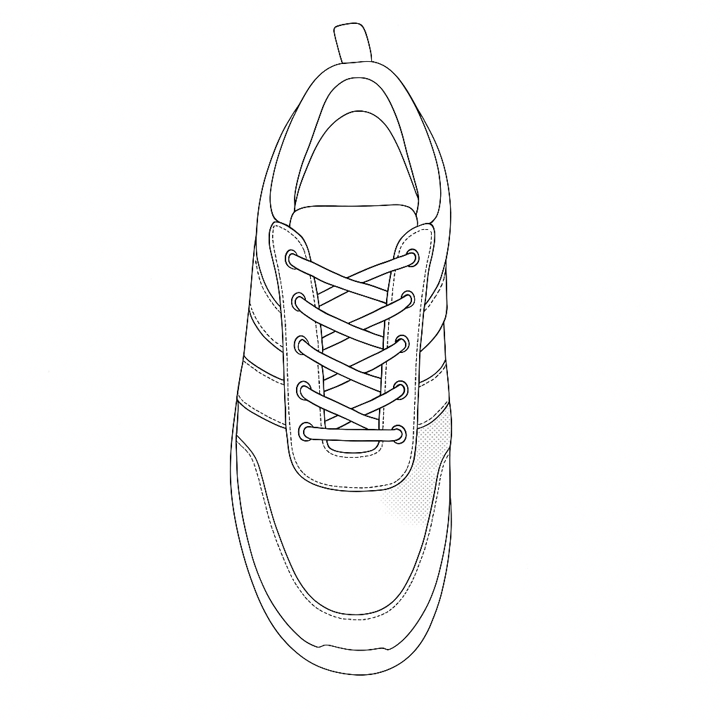 Premium Sport Shoes Model Sketch