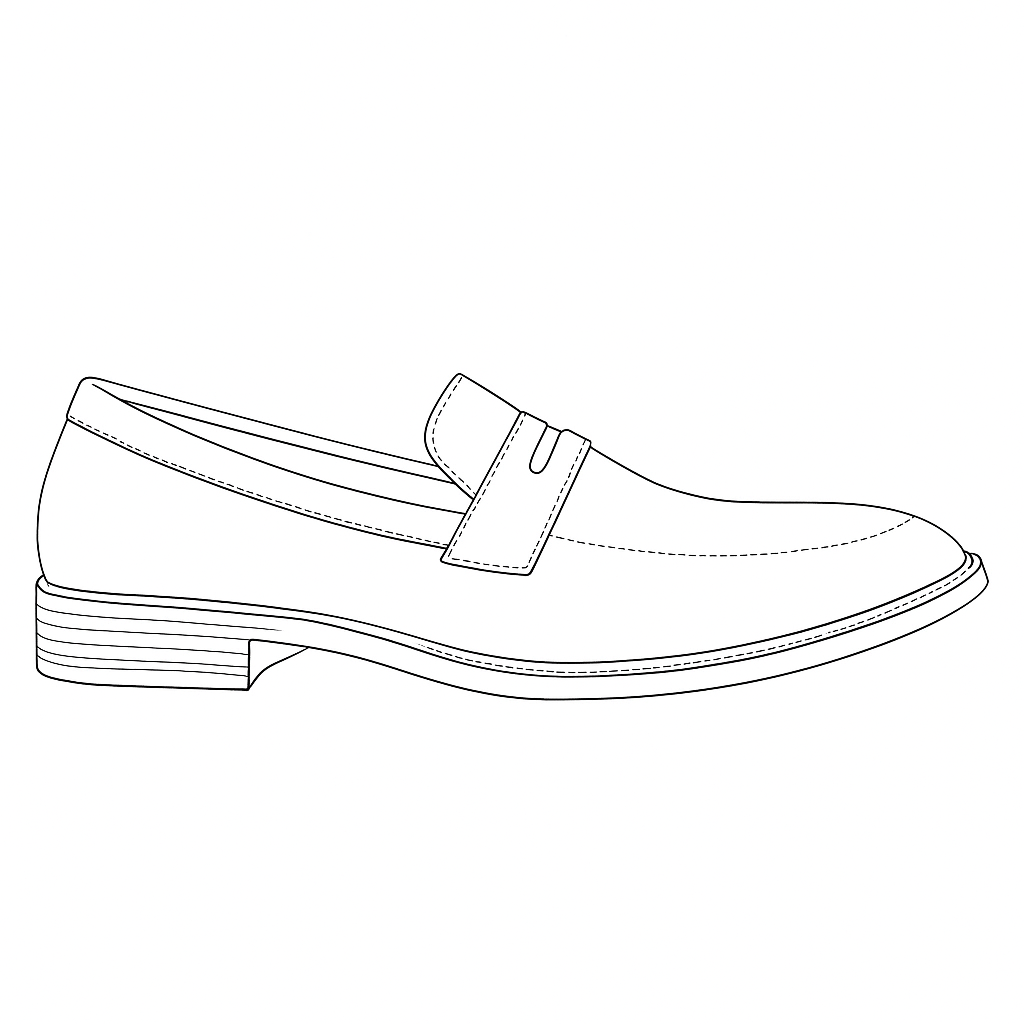 Premium Formal Mojaris Model Sketch