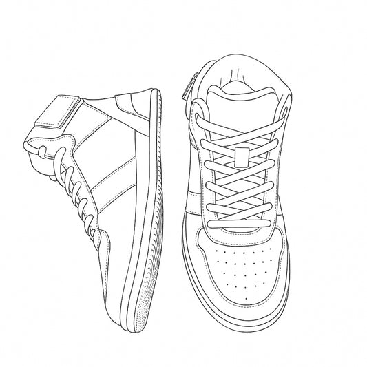 Premium Highneck Sneaker Model Sketch