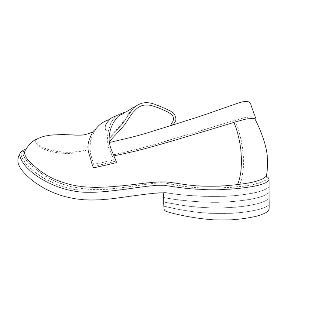 Premium Formal Mojaris Model Sketch