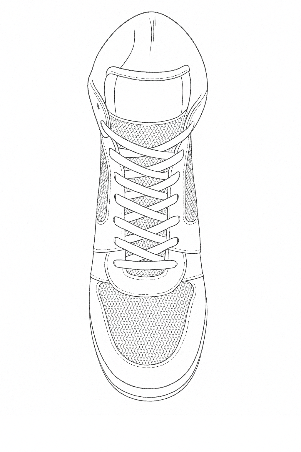 Premium Highneck Sneaker Model Sketch