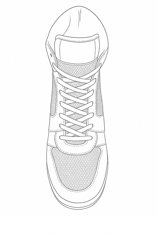 Premium Highneck Sneaker Model Sketch