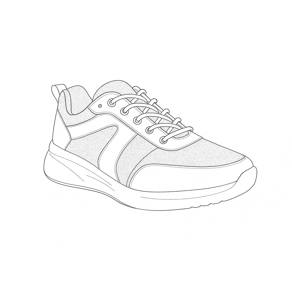 Premium Sport Shoes Model Sketch