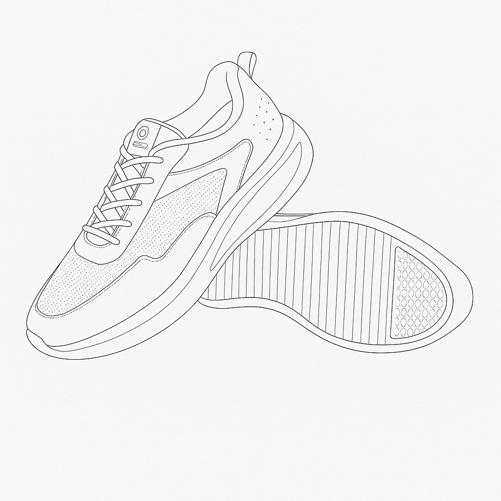 Premium Sports shoes Model Sketch