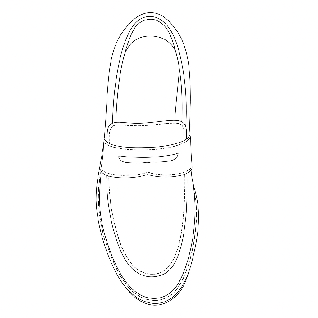 Premium Formal Mojaris Model Sketch