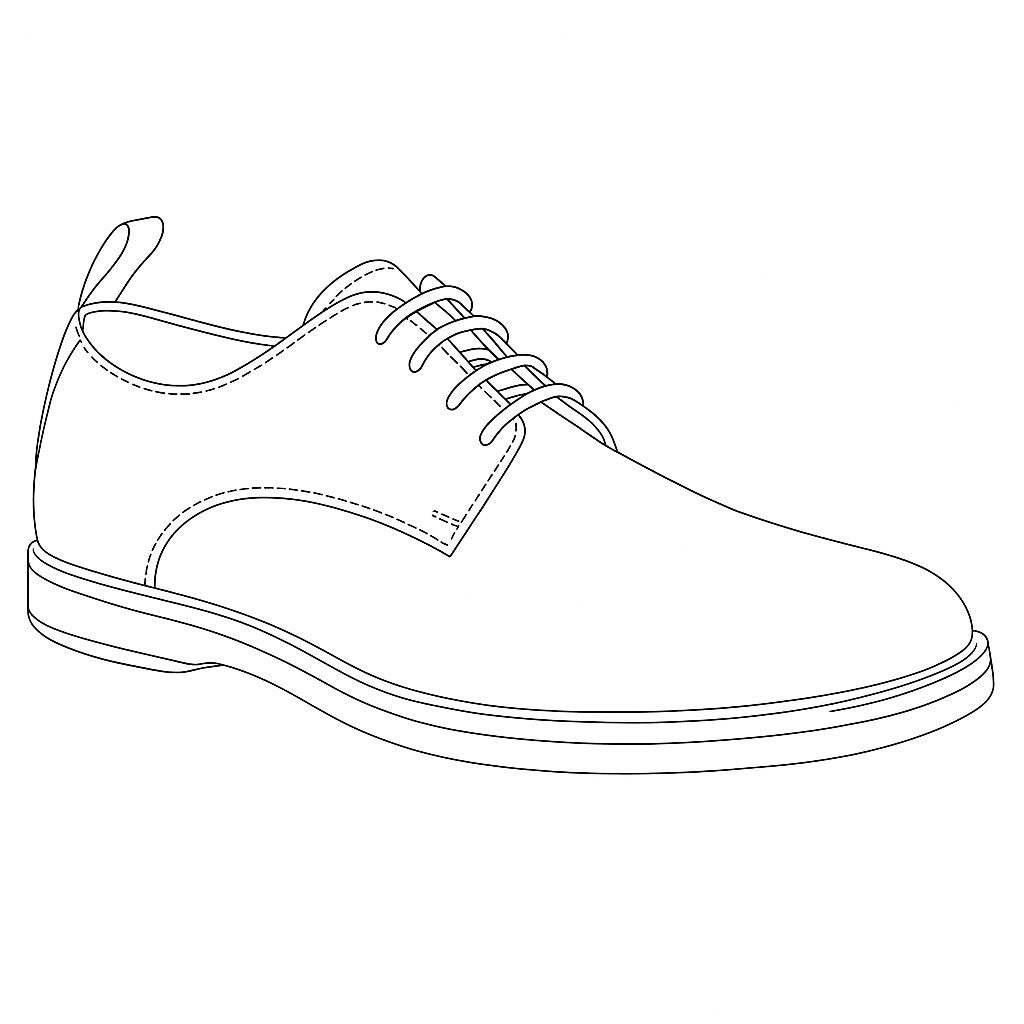 Premium Formal shoes Model Sketch
