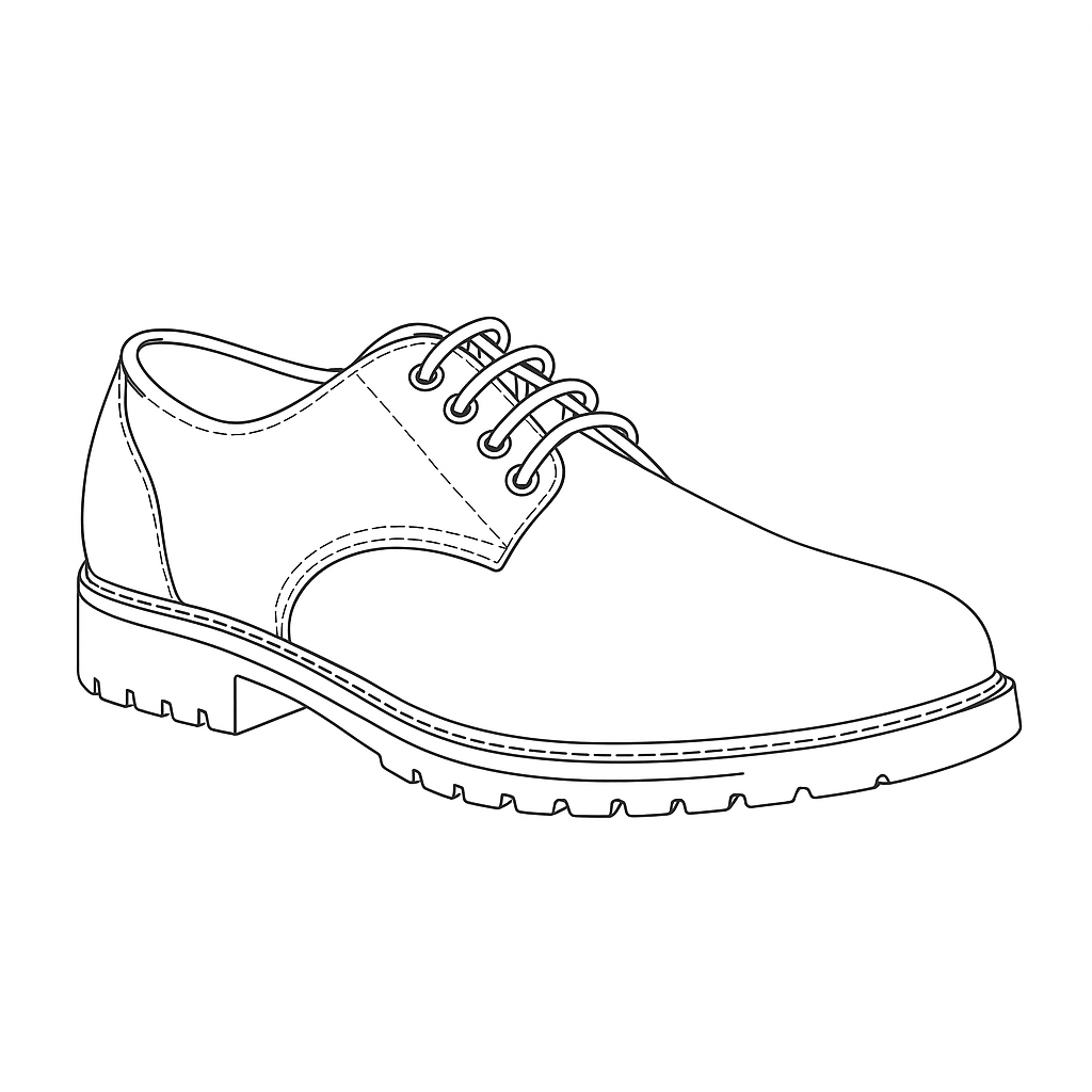 Premium Formal shoes Model Sketch