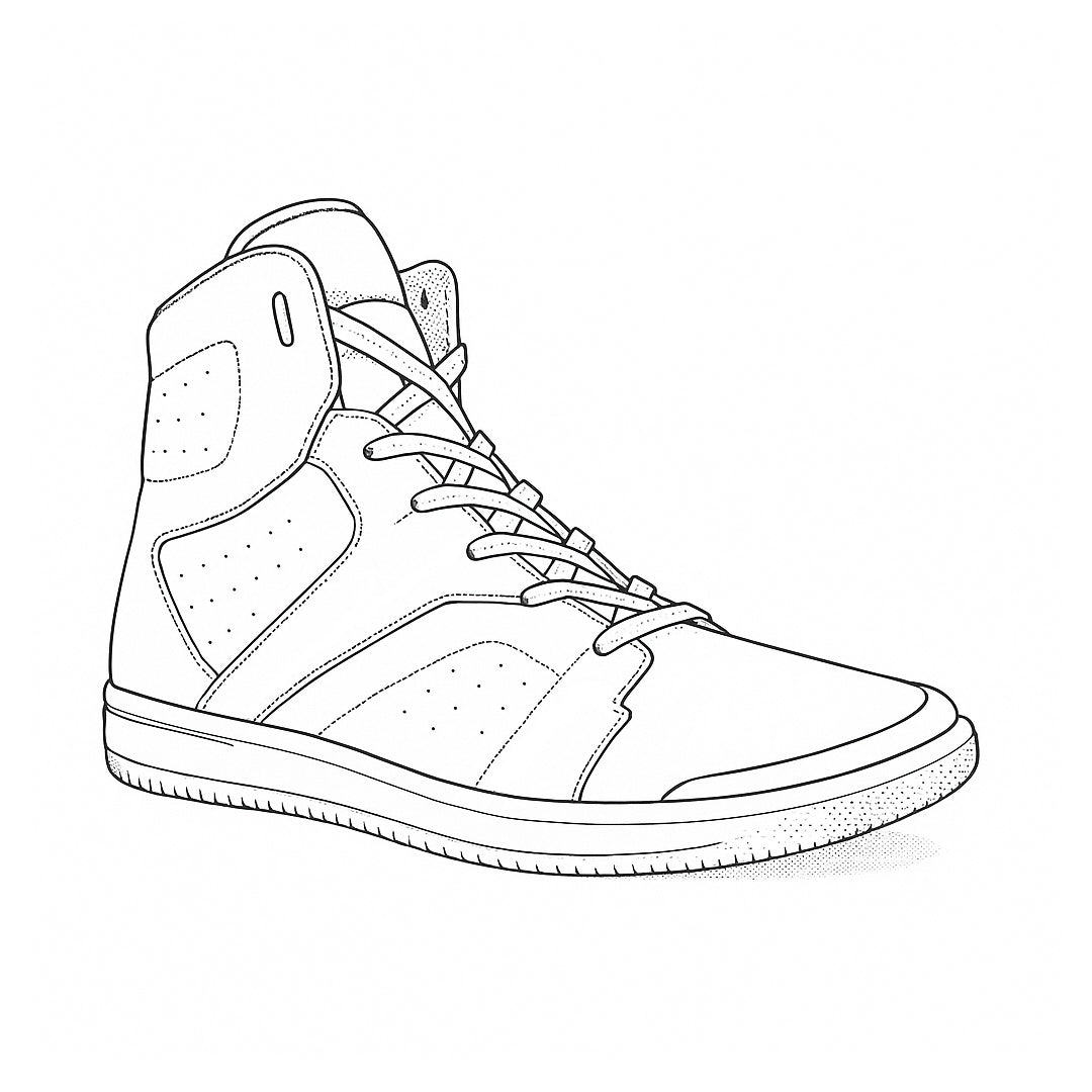 Premium Highneck Sneaker Model Sketch