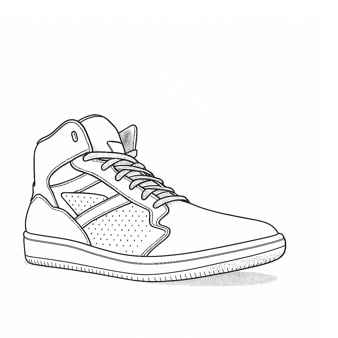 Premium Highneck Sneaker Model Sketch