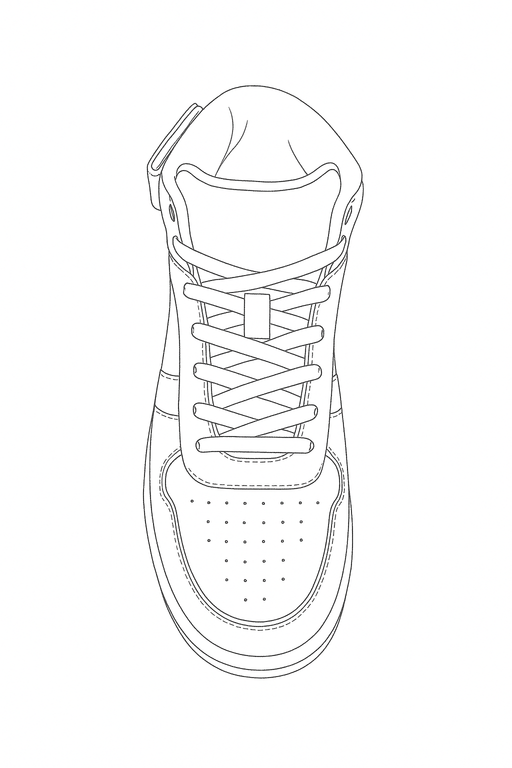 Premium Highneck Sneaker Model Sketch