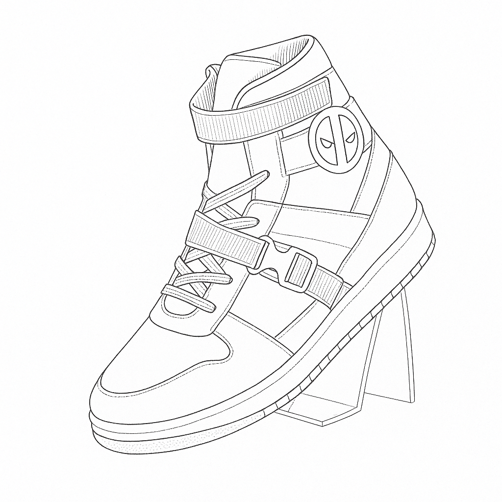 Premium Highneck Sneaker Model Sketch