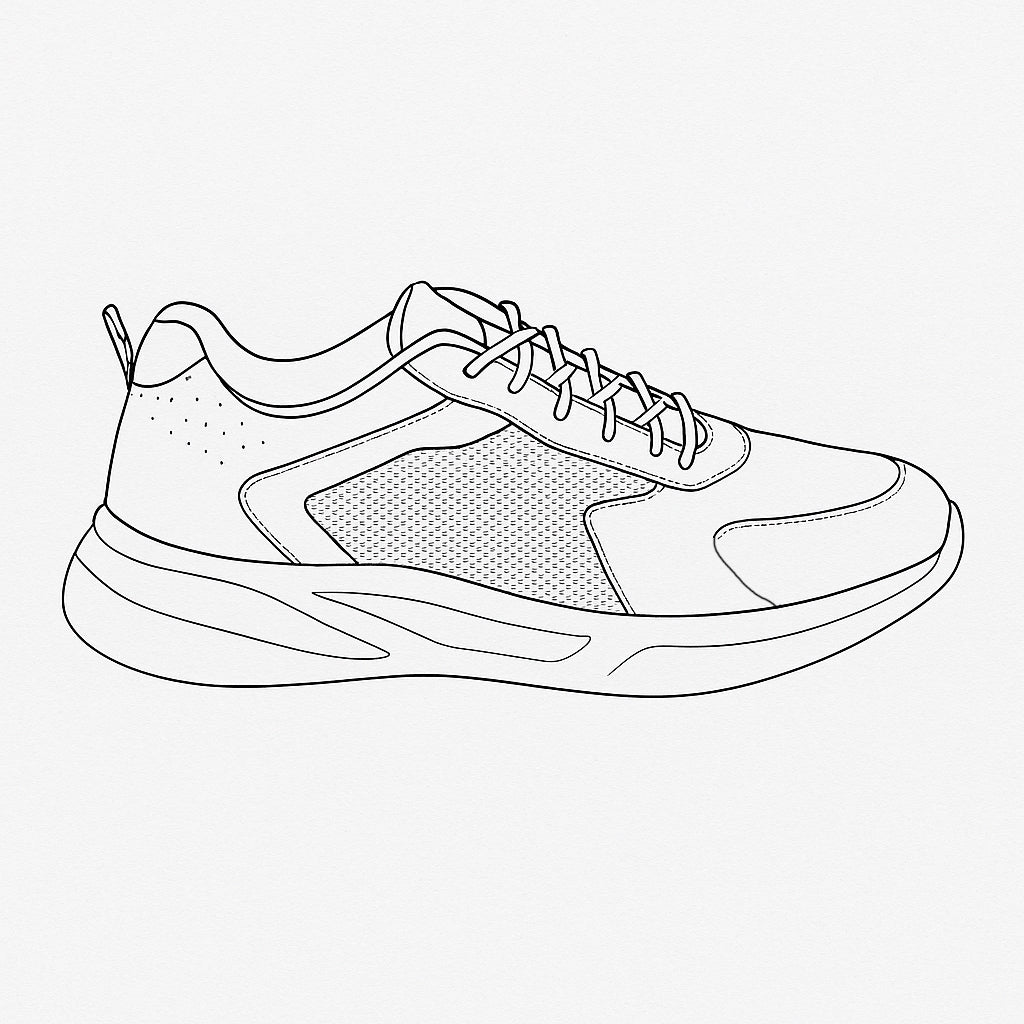 Premium Sports shoes Model Sketch