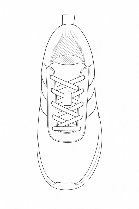 Premium Sport Shoes Model Sketch