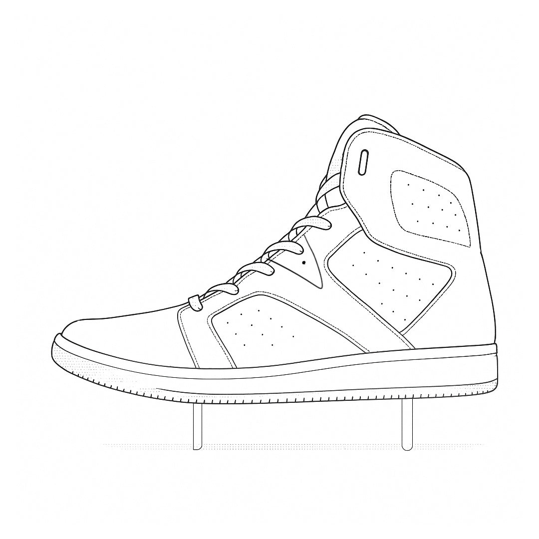 Premium Highneck Sneaker Model Sketch