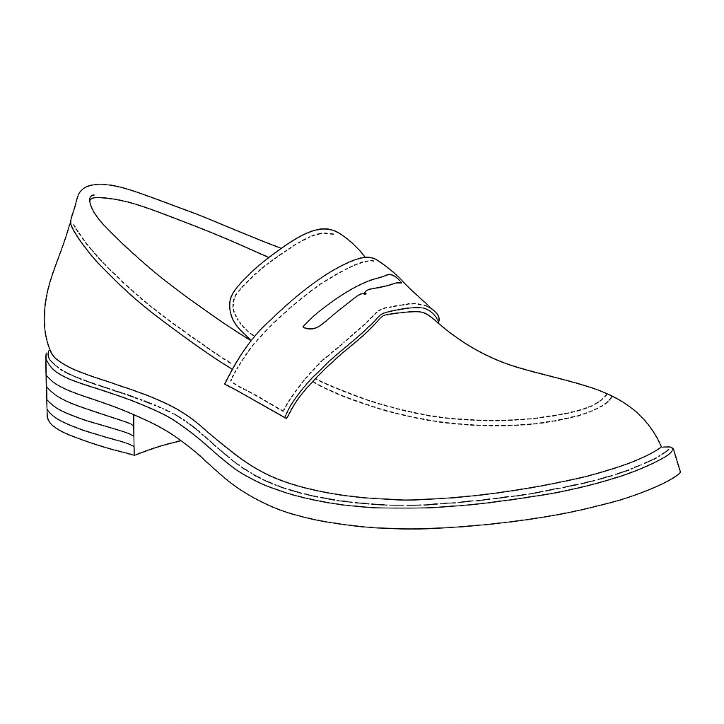 Premium Formal Mojaris Model Sketch