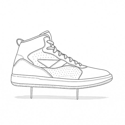 Premium Highneck Sneaker Model Sketch