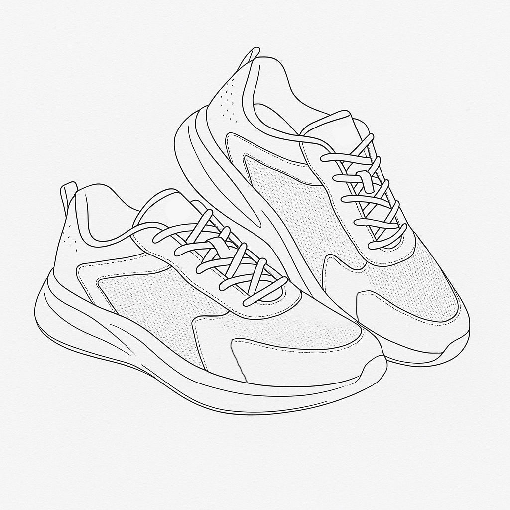 Premium Sports shoes Model Sketch