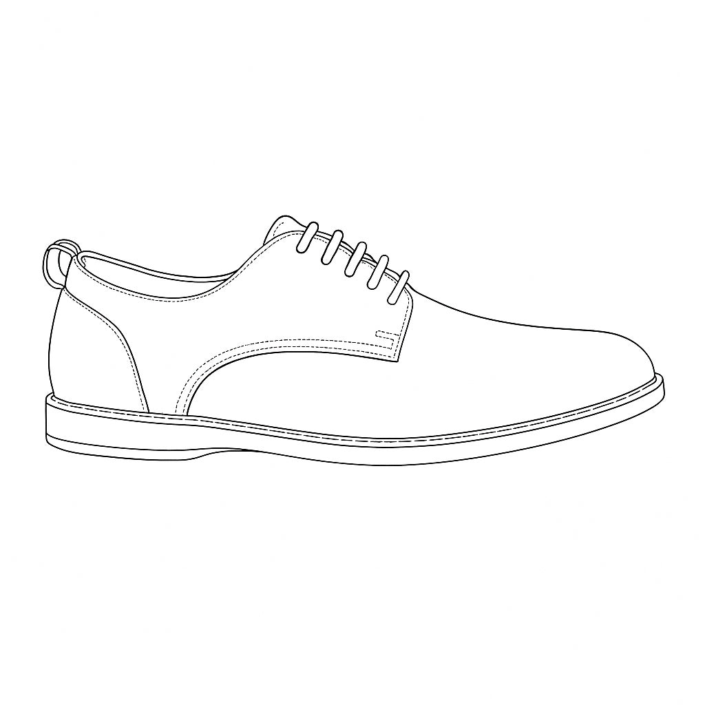 Premium Formal shoes Model Sketch