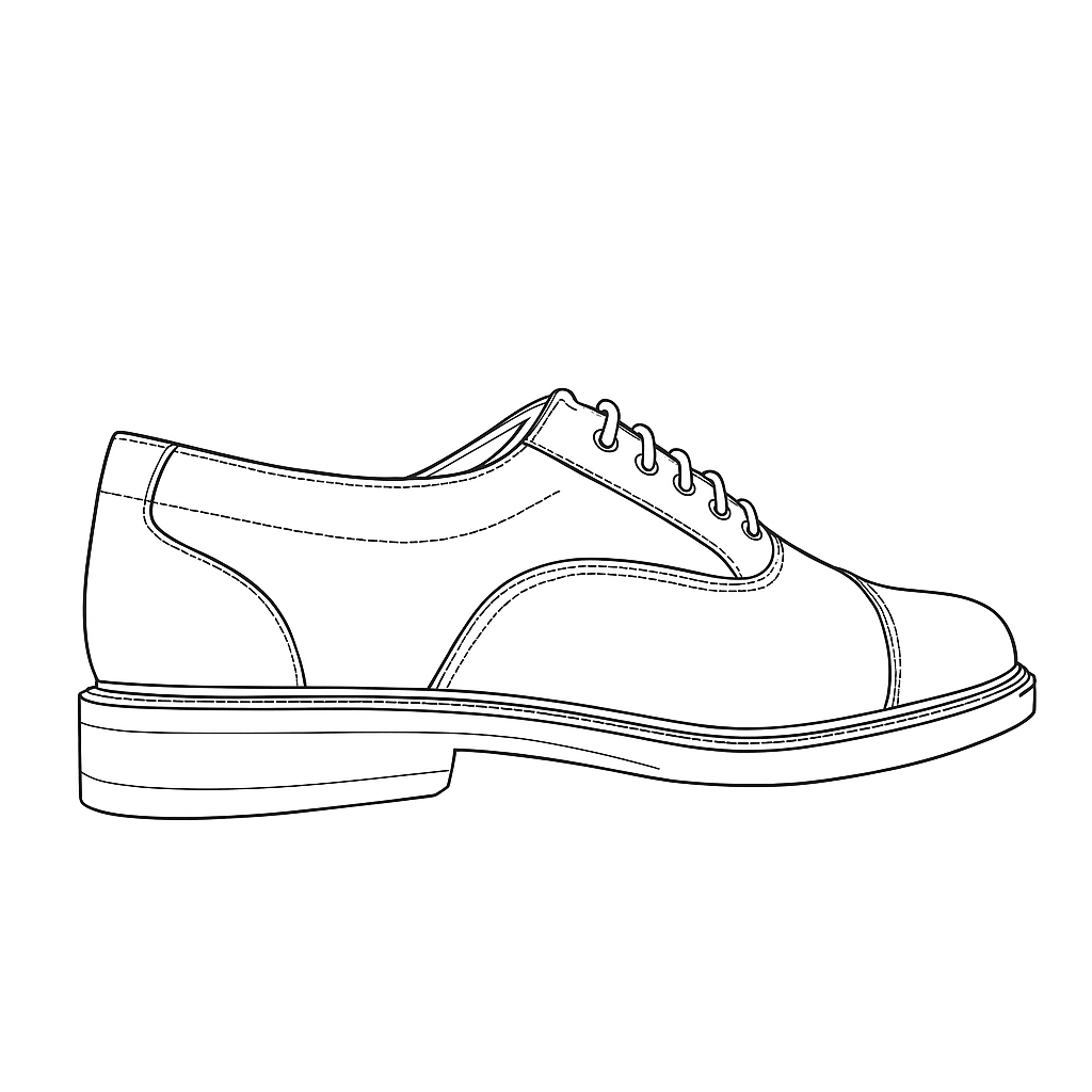 Premium Formal shoes Model Sketch