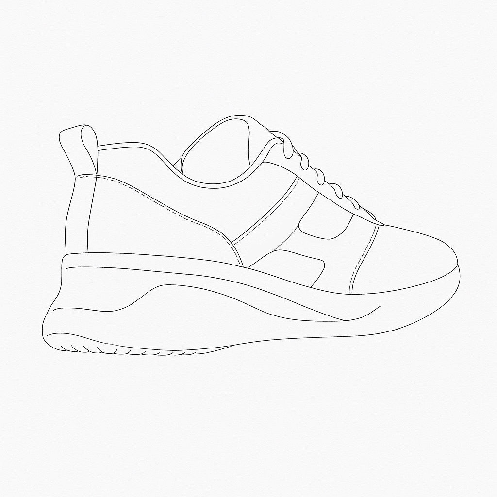Premium Sport Shoes Model Sketch