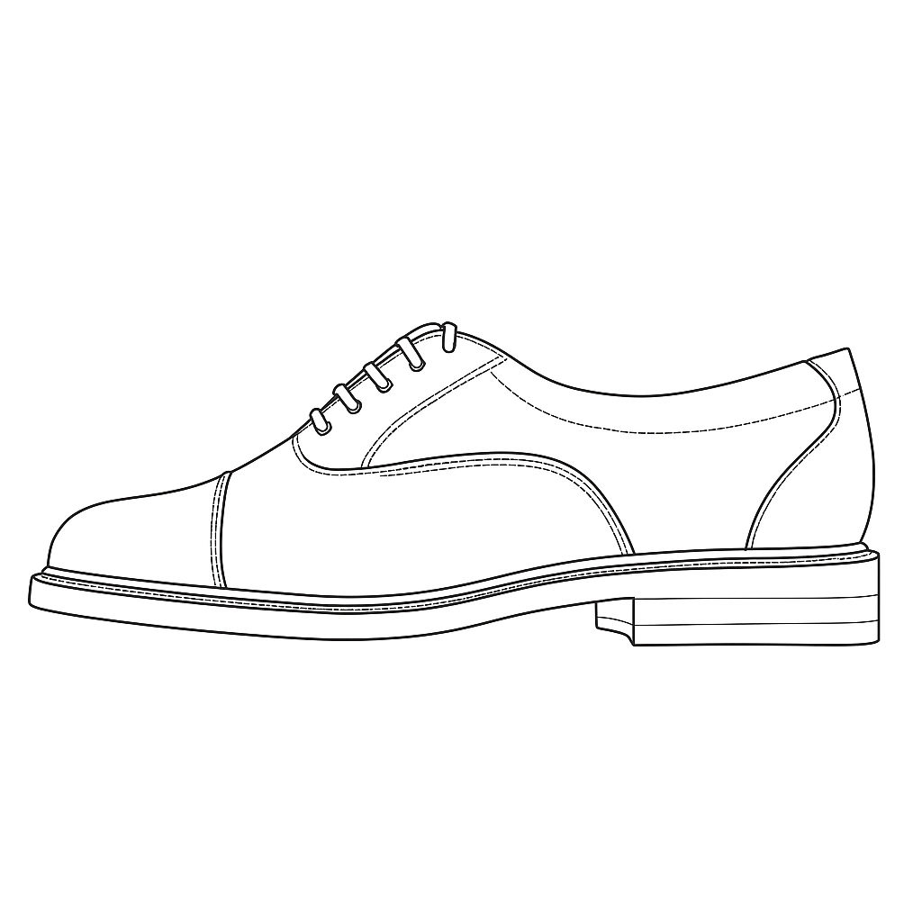 Premium Formal shoes Model Sketch