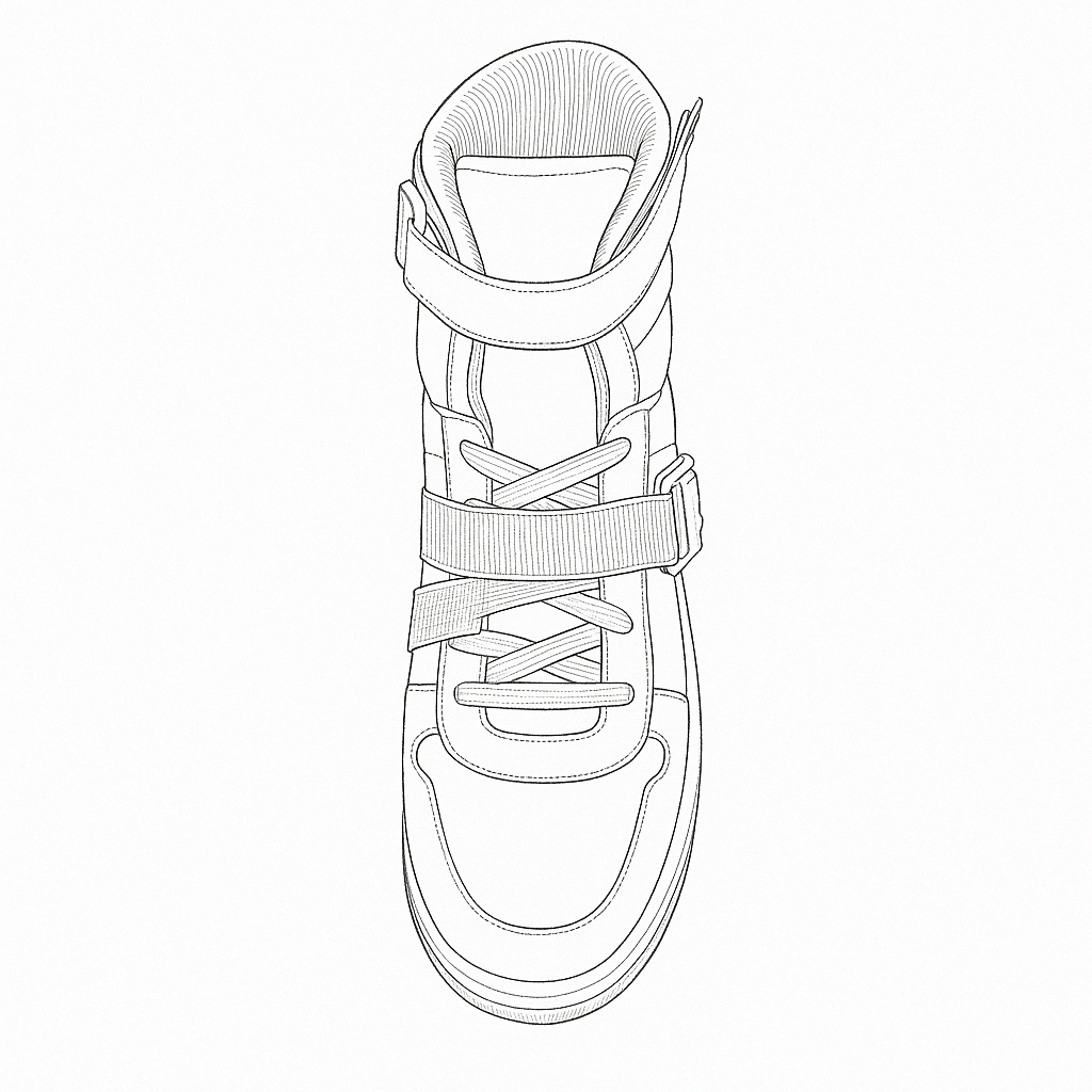 Premium Highneck Sneaker Model Sketch