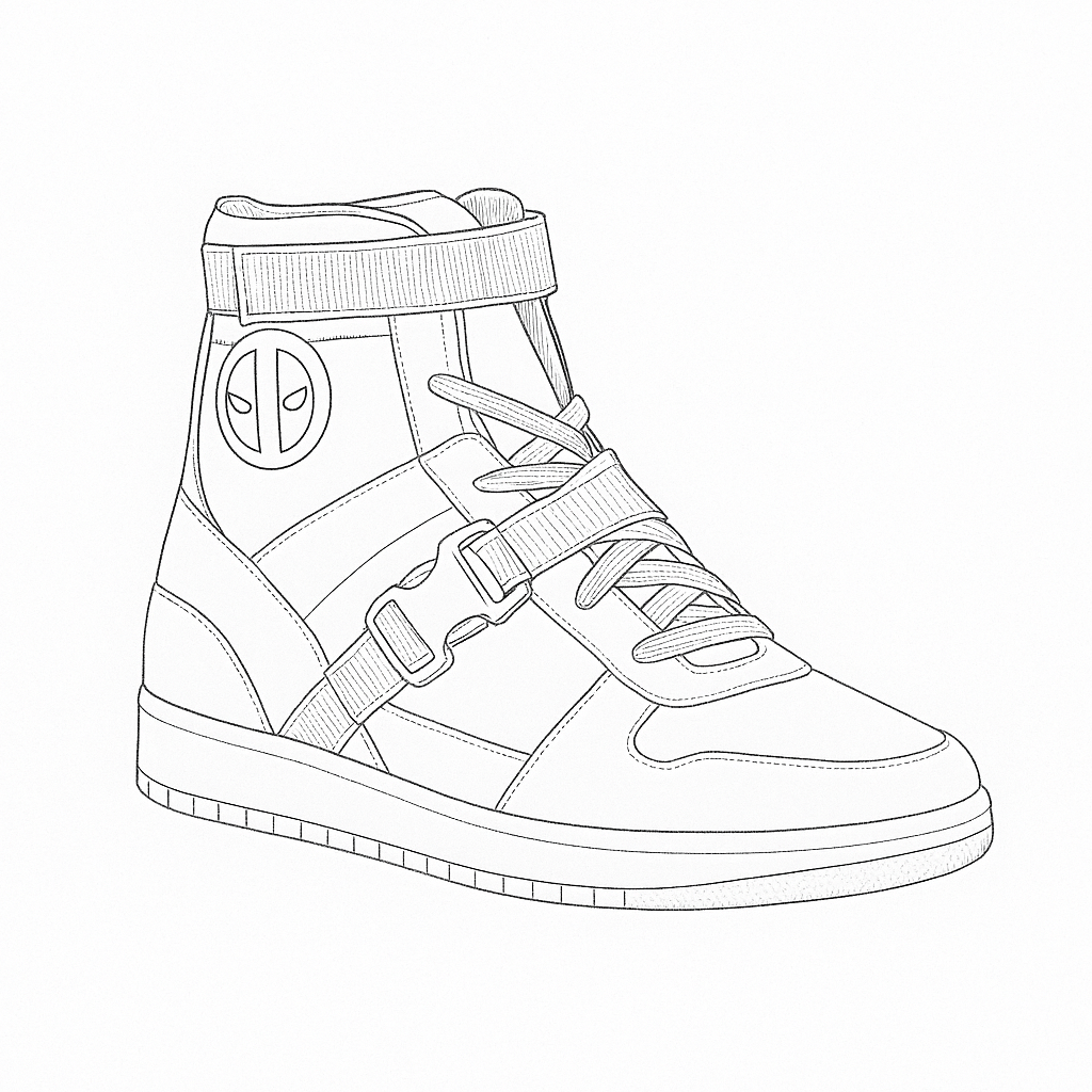Premium Highneck Sneaker Model Sketch