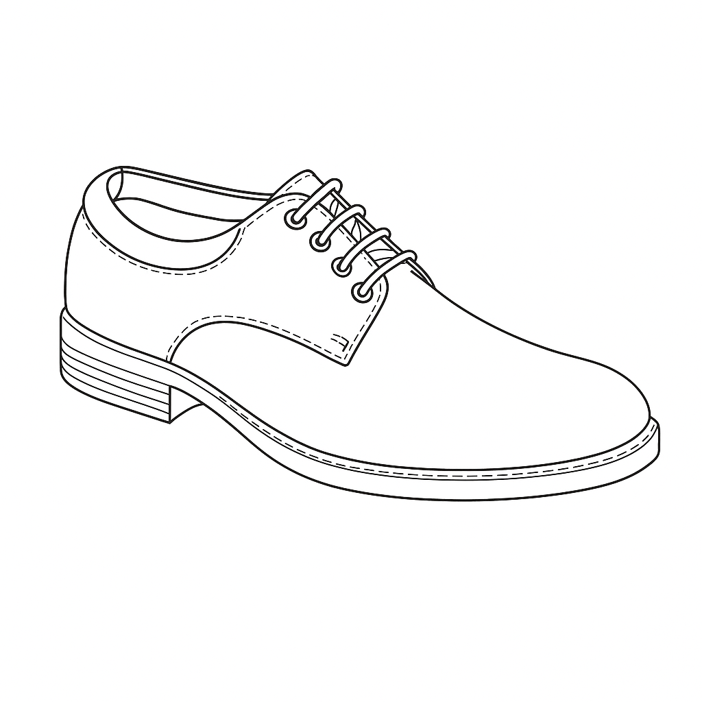 Premium Formal shoes Model Sketch
