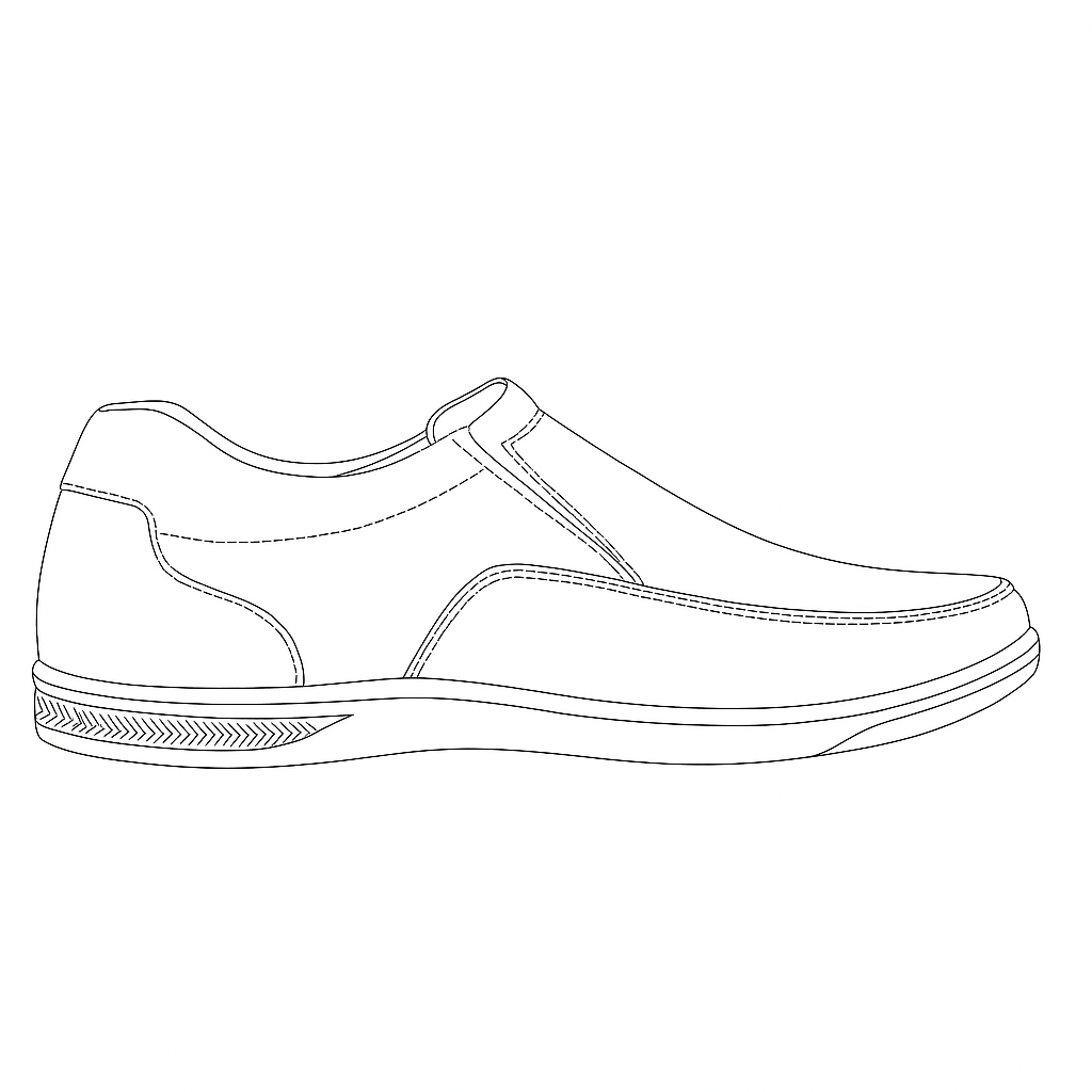 Premium Formal shoes Model Sketch